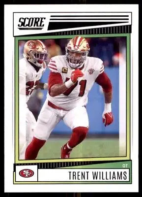 Trent Williams football card from 2022 Score featuring San Francisco 49ers #164