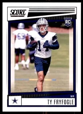 Ty Fryfogle Rookie Dallas Cowboys #396 football trading card, text-align center display