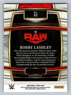 Bobby Lashley Red Blue Concourse wrestling card from 2022 Select WWE collection