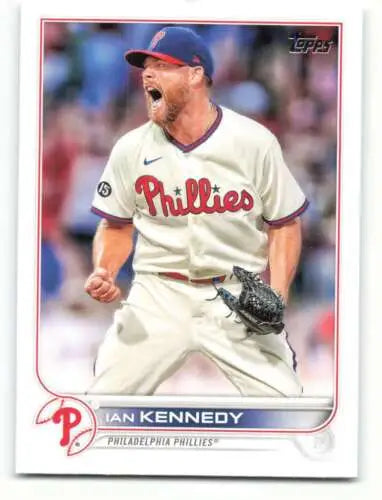 2022 Topps #102 Ian Kennedy baseball card with original gloss in NM-MT condition