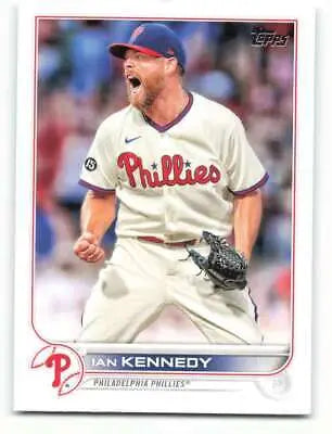 2022 Topps #102 Ian Kennedy NM-MT Phillies baseball card with original gloss quality