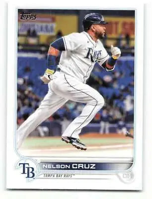 Baseball card of Nelson Cruz from 2022 Topps with original gloss in NM-MT condition