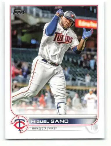 Baseball card featuring Minnesota Twins player Miguel Sano in original gloss finish