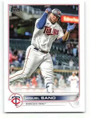 Miguel Sano baseball card from 2022 Topps features original gloss and high quality