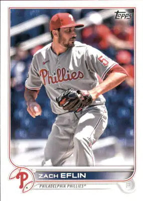 Baseball card of Zach Eflin from the Philadelphia Phillies 2022 Topps #179 set