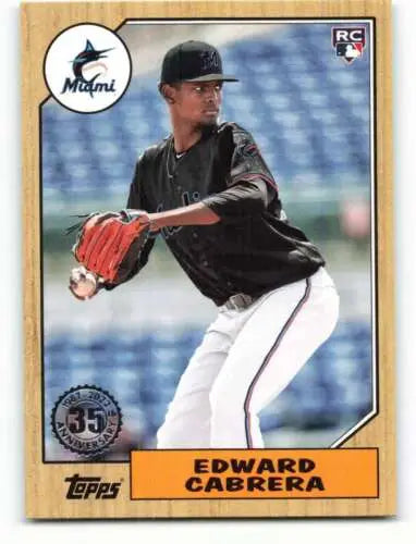 Edward Cabrera baseball card from 2022 Topps 35th Anniversary with original gloss