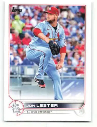 Jon Lester baseball card 2022 Topps #213 NM-MT Cardinals with original gloss finish