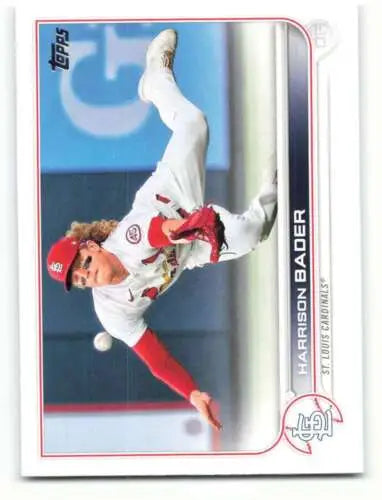 2022 Topps #225 Harrison Bader baseball card with original gloss, Cardinals ID 42203