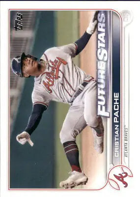 Cristian Pache Future Stars baseball card from 2022 Topps #233 Atlanta Braves