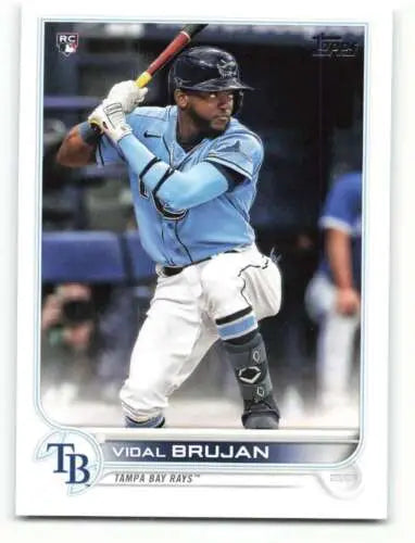 2022 Topps #25 Vidal Brujan NM-MT RC Rookie baseball card with original gloss finish