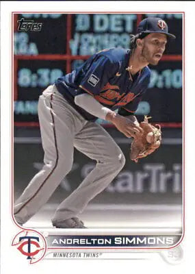 Andrelton Simmons Minnesota Twins baseball card from 2022 Topps #306 NM-MT collection