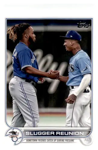 Baseball card of 2022 Topps #329 Wander Franco with original gloss in near mint condition