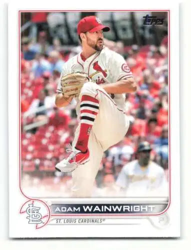 Adam Wainwright 2022 Topps #34 baseball card with original gloss for collectors