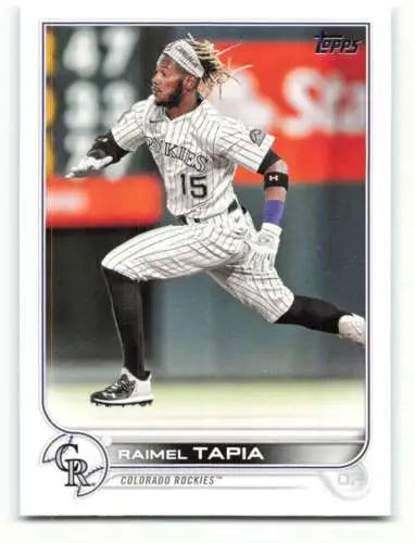 Raimel Tapia baseball card 2022 Topps #46 original gloss NM-MT Rockies collectible