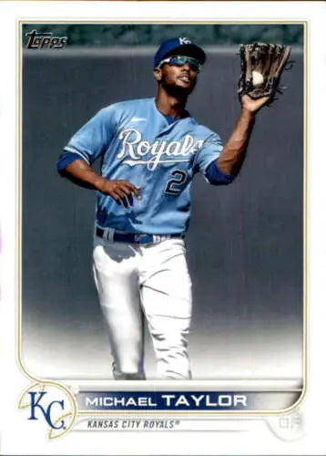 Michael Taylor baseball card 2022 Topps #483 with original gloss, Royals collectible