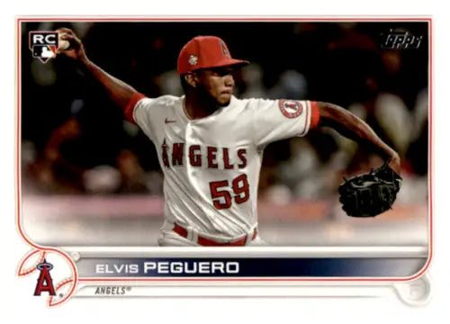 Elvis Peguero 2022 Topps #541 RC Rookie Angels baseball card with original gloss