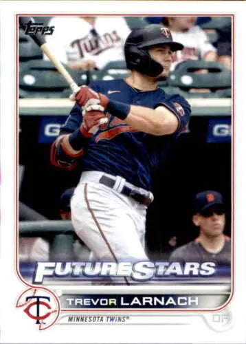 Trevor Larnach baseball card 2022 Topps #596 NM-MT with original gloss and Twins logo