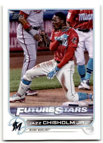 2022 Topps #6 Jazz Chisholm Jr. baseball card with original gloss, NM condition