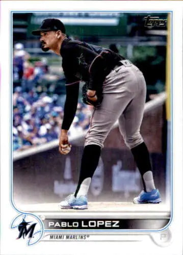 2022 Topps #644 Pablo Lopez NM-MT Marlins original gloss baseball card for collectors