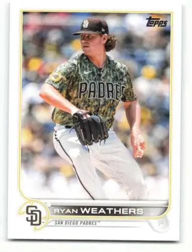 2022 Topps #70 Ryan Weathers NM-MT Padres baseball card with original gloss quality