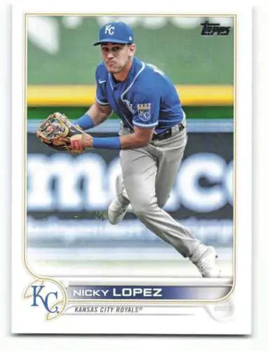 2022 Topps #76 Nicky Lopez NM-MT Royals baseball card with original gloss finishes