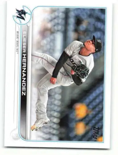 2022 Topps Elieser Hernandez baseball card with original gloss for collectors