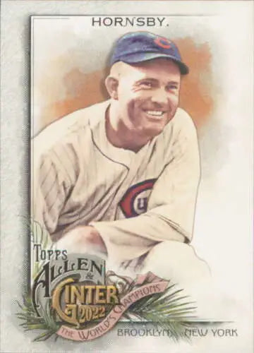 2022 Topps Allen and Ginter #326 Rogers Hornsby baseball card with original gloss