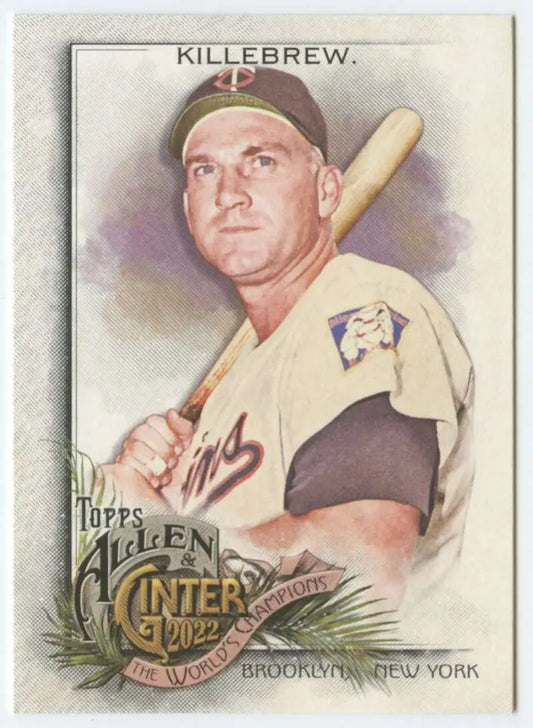 Harmon Killebrew in batting stance on 2022 Topps Allen and Ginter baseball card