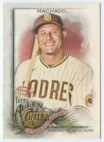 2022 Topps Allen and Ginter #83 Manny Machado baseball card with original gloss Padres