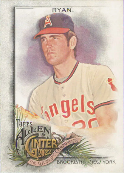 Baseball card of Nolan Ryan in jersey number 30 for California Angels by Topps Allen