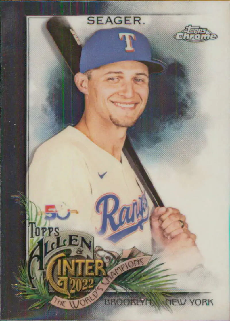 Corey Seager Texas Rangers baseball card from 2022 Topps Allen & Ginter set