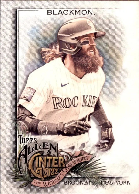 Baseball card showcasing Ginter Charlie Blackmon from the Colorado Rockies MLB collection