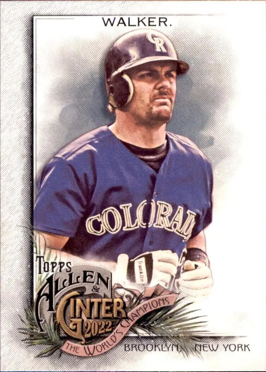 2022 Topps Allen & Ginter Larry Walker Colorado Rockies MLB Baseball Card #23