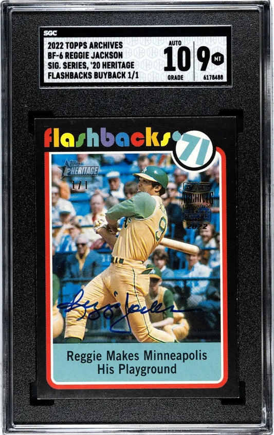 Graded 2022 Topps Archives Signature Reggie Jackson Oakland Athletics Baseball Card