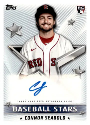 Connor Seabold baseball card from 2022 Topps Baseball Stars Autographs with original gloss