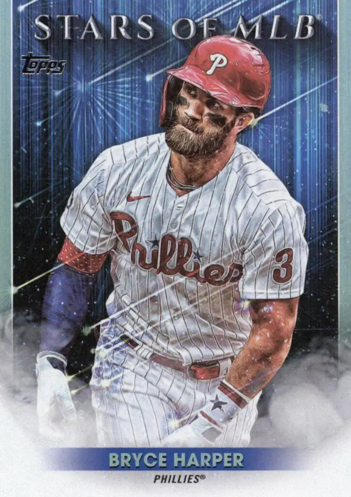 Topps Bryce Harper baseball card from 2022 Stars of MLB Insert Washington Nationals