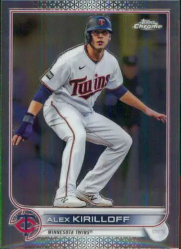 2022 Topps Chrome #105 Alex Kirilloff baseball card featuring original gloss finish