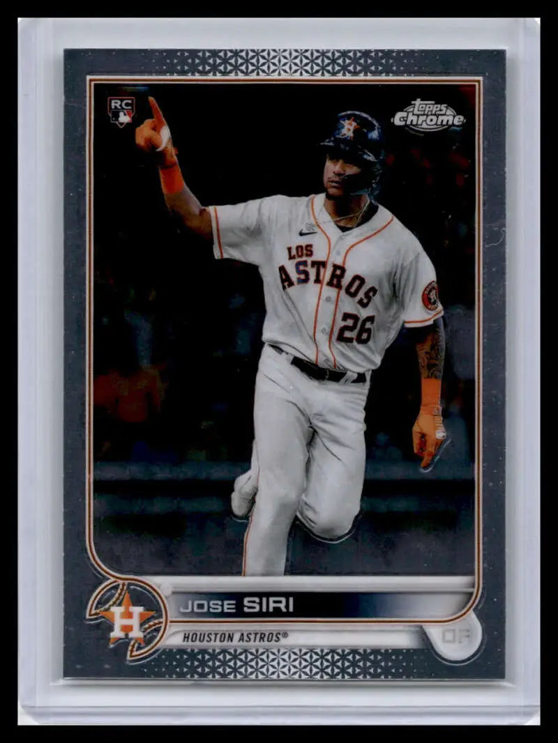 Jose Siri Houston Astros Baseball Card in white home uniform, number 26