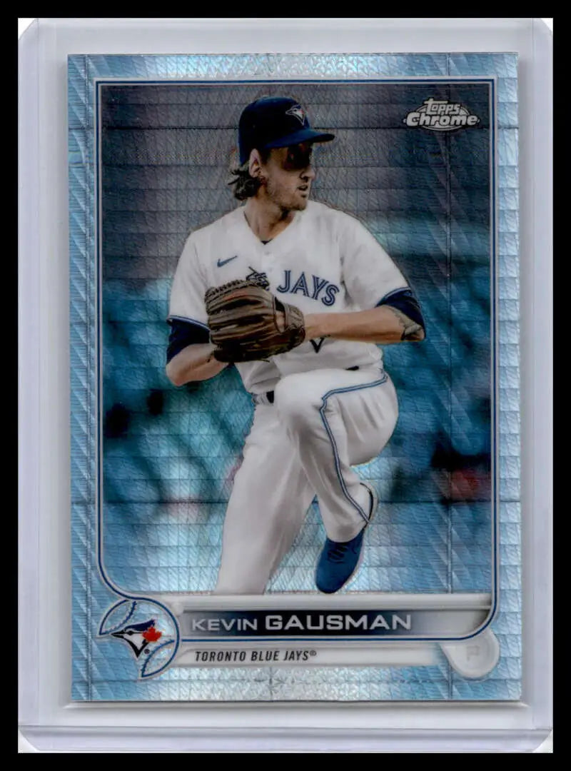 Baseball card of Kevin Gausman in Toronto Blue Jays uniform from 2022 Topps Chrome