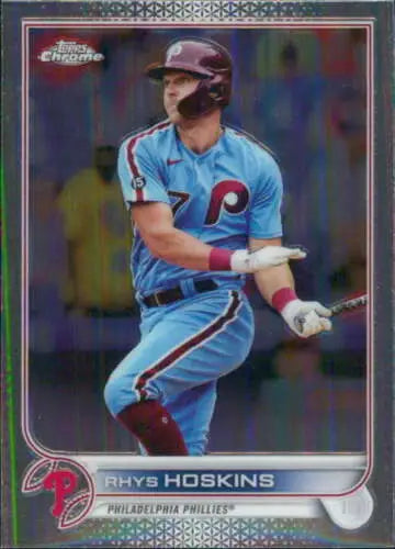 Rhys Hoskins 2022 Topps Chrome #8 NM-MT baseball card with original gloss finish