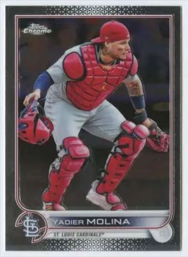 Yadier Molina baseball card 2022 Topps Chrome #93 with original gloss NM-MT Cardinals