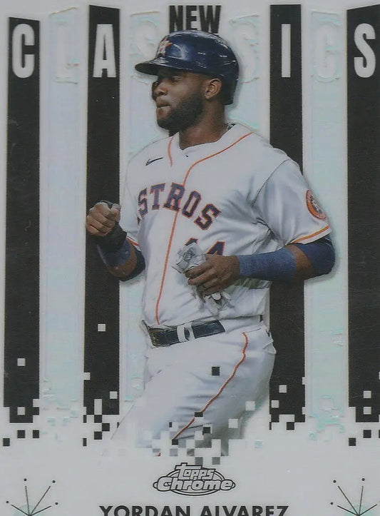 Yordan Alvarez running on the field in Houston Astros uniform from Topps Chrome Classics NC12