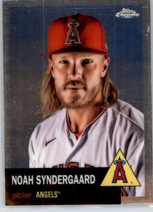 Noah Syndergaard Los Angeles Angels Baseball Card from Topps Chrome Platinum Anniversary series