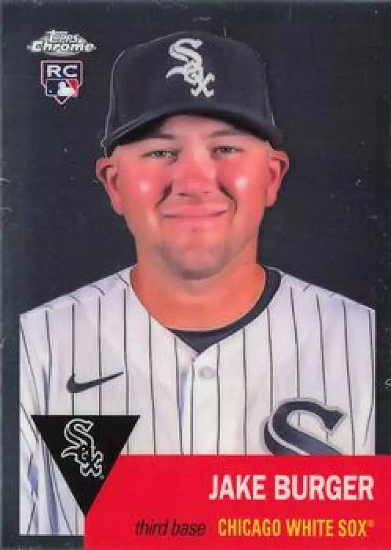 Jake Burger 2022 Topps Chrome Platinum Anniversary Rookie Baseball Card for Chicago White Sox