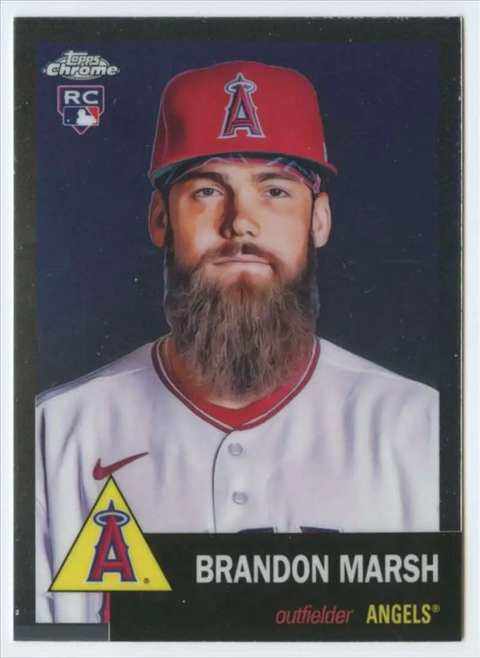 Los Angeles Angels Brandon Marsh 2022 Topps Chrome Platinum Anniversary Baseball Card