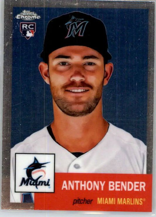 Anthony Bender 2022 Topps Chrome Platinum Anniversary rookie baseball card for Miami Marlins