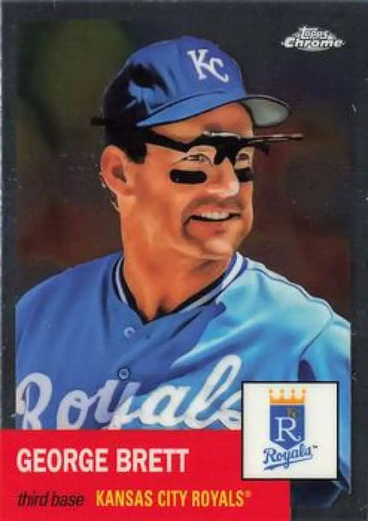 George Brett Kansas City Royals player card from Topps Chrome Platinum Anniversary series