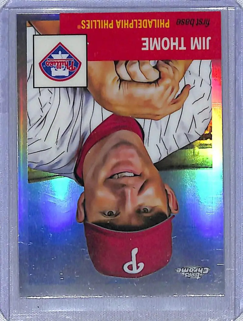 Holographic Jim Thome Philadelphia Phillies card from Topps Chrome Platinum Anniversary