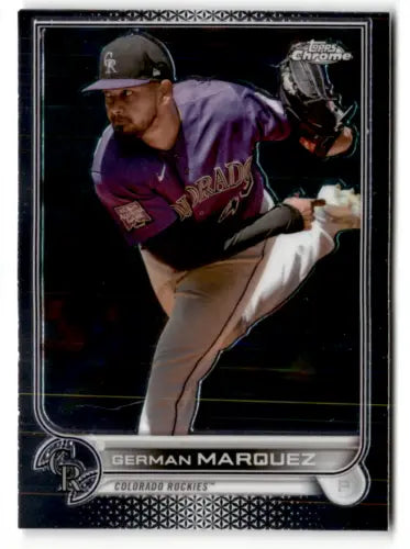 German Marquez Baseball Card from 2022 Topps Chrome Sonic Edition #219 with original gloss