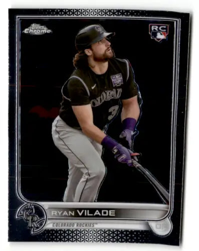 Ryan Vilade 2022 Topps Chrome Sonic Edition #85 Rookie Baseball Card with original gloss